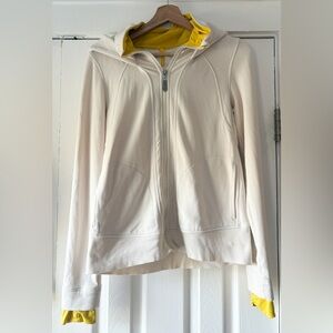 Lole Cream Zip-Up Hoodie‎ Size Medium EUC